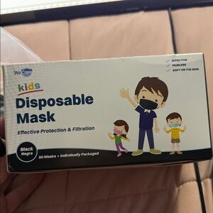 Kids Disposable Mask - Black